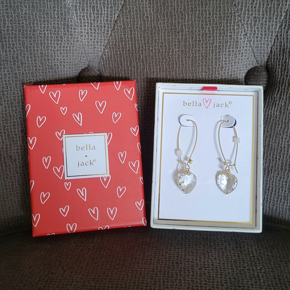 bella jack Crystal💎 Heart♥️ Drop Earrings